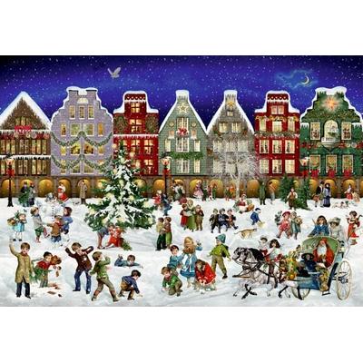 Puzzle-Adventskalender – Winterabend in der Stadt