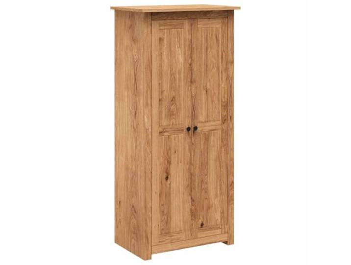 HWKQEQRF Kleiderschrank 80x50x171,5 cm Kiefernholz Panama Massives Kiefernholz, fester Einlegeboden, Kleiderstange, kompakte Bauweise, vielseitige Aufbewahrung