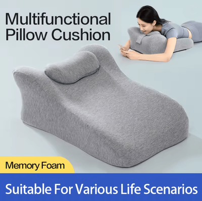 Inspire Essentials RestEase Prone Sleeping Pillow Multifunctional Bed Cushion black