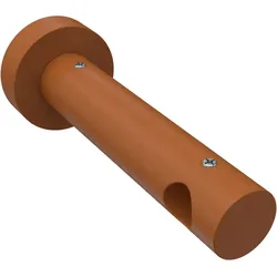 TRÄGER FÜR GARDINENSTANGEN 16 mm Ø, Adrian 1-läufig, Kirschbaum