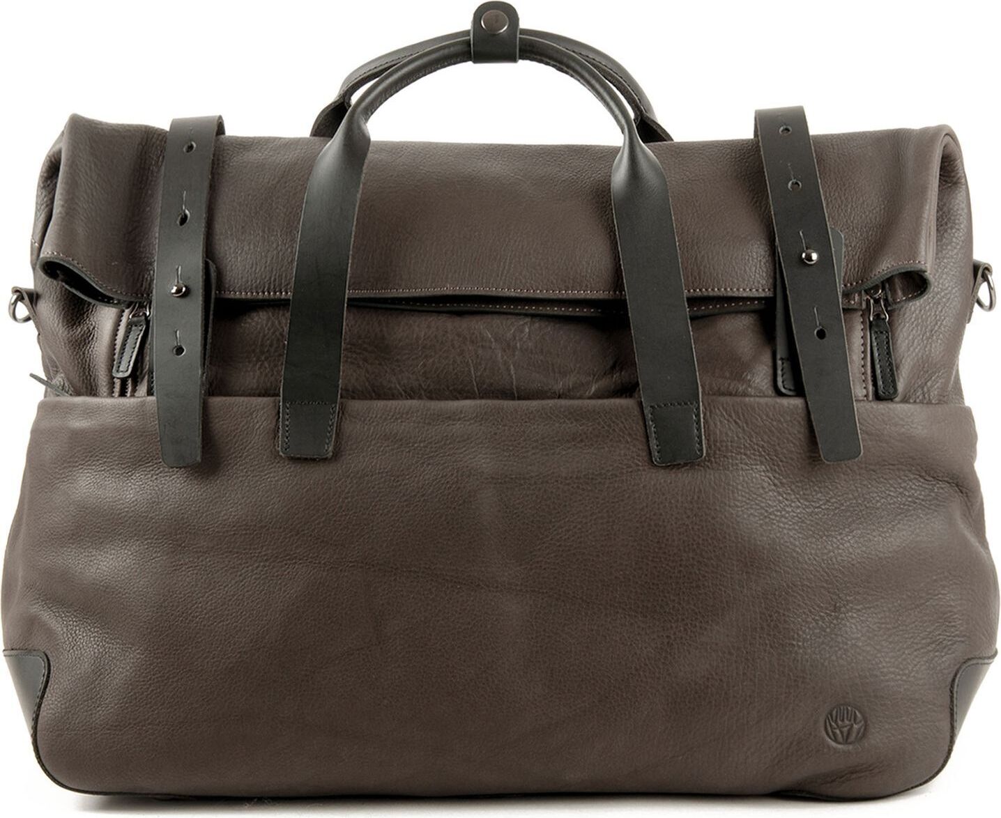 HAROLD'S Leder Reisetasche Mount Weekender Taupe dunkelbraun