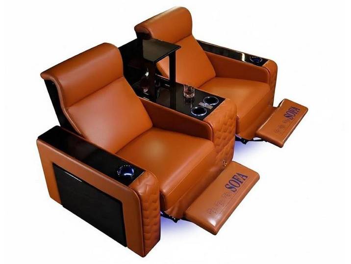 JVmoebel Sofa 2-Sitzer Relaxsessel Modernes Design Sessel mit USB-Ladeanschluss, 1 Teile