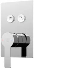 Steinberg Serie 390 Fertigmontageset, für Wanne-/Brauseeinhebelmischer, für 2 Verbraucher, pushtronic, 39022223, Farbe: Chrom