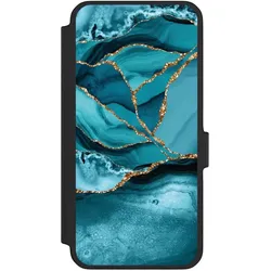 Nivocase Klapphülle für Samsung Galaxy A56 5G Handyhülle aus Kunst Leder NIVOflip schwarz Edelstein Glitzer (Samsung Galaxy A56 5G), Smartphone Hülle, Schwarz