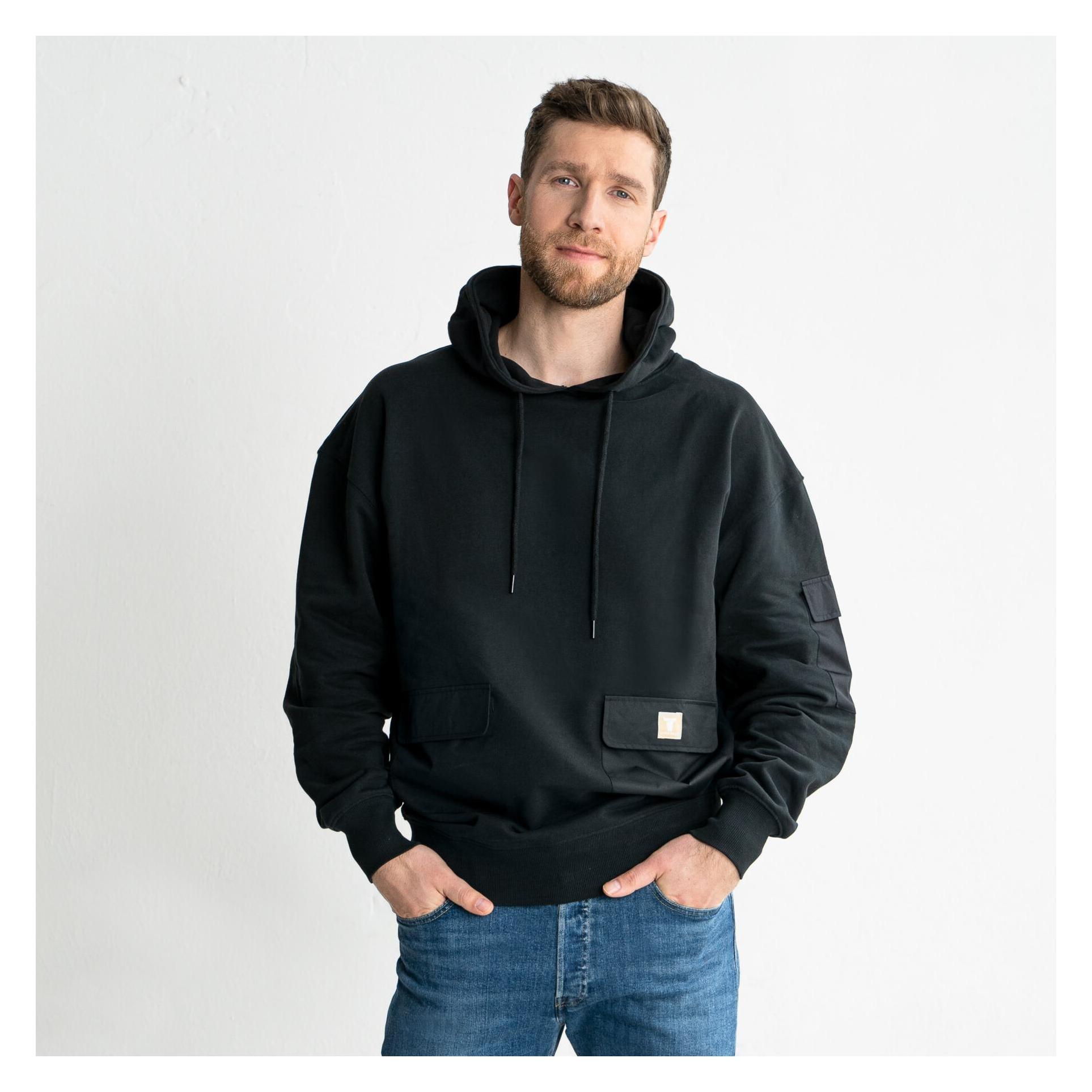 Stier Heavy Hoodie Functional Pocket organic cotton L Black (L) (60742473)