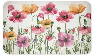 "Stupell Poppy Place Flower Garden Geometric Printed Anti-Fatigue Floor Mat, 30""x18"""
