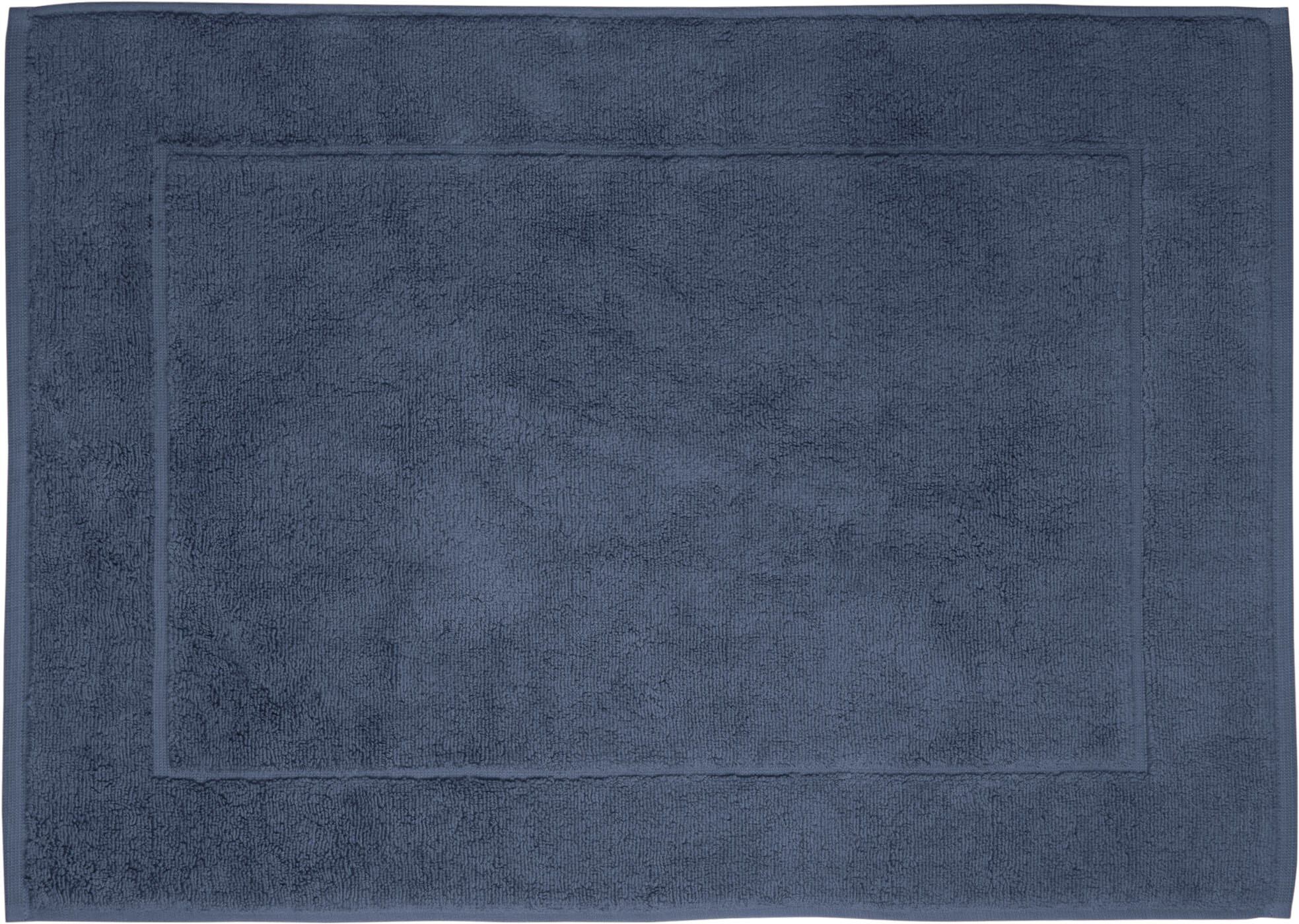 Badematte FRAMSOHN FROTTIER "Uni Basic Hotelmatte" Gr. 2, blau (tintenblau), H:11mm, Baumwolle, Badematten, Badematte, große Farbpalette, Hergestellt in Österreich, Badezimmerteppich