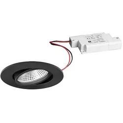 Brumberg Outdoor LED Einbaustrahler BB23, IP65, Ø 8.5cm, 230V AC, 7W 3000K 620lm 36°, dimmbar, schwenkbar, schwarz BRUM-39484183