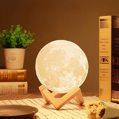 USA Free Shipping Shop 3D Moon Lamp Touch Color Changing 18cm 7.1 Inch