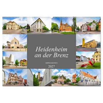 Heidenheim an der Brenz Impressionen (Wandkalender 2027 DIN A2 quer), CALVENDO Monatskalender