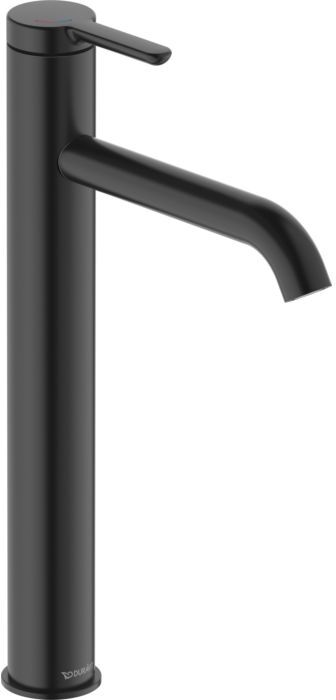 Duravit C.1 Waschtischarmatur XL C11043002046 FreshStart, MinusFlow, ohne Zugstange, Schwarz Matt