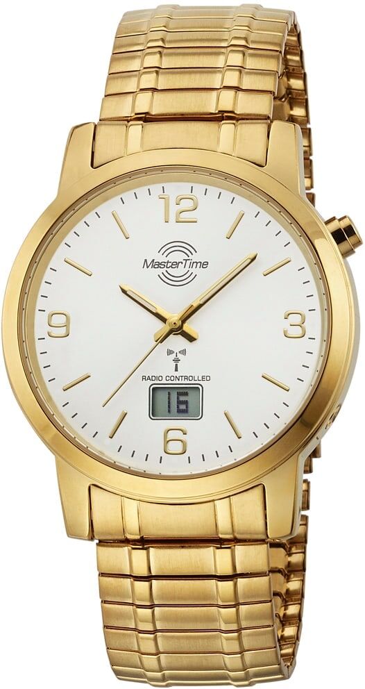 Funkuhr, gold (goldfarben), Armbanduhren, Herren, Funkuhr