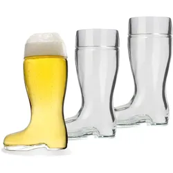 BIERGLÄSER Stiefel transparent 250 ml 3er Set