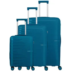 Travelite PACIFIC 3-tlg. Trolleyset L/M/S - Petrol Koffer24