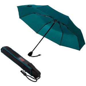 Euroschirm Regenschirm Light Trek, grün, sturmfest, manuell, Ø 98 cm, 28 cm, Trekkingschirm