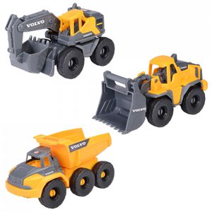 Dickie-Toys Baustellenfahrzeug Volvo Construction, Set mit 3 Fahrzeugen