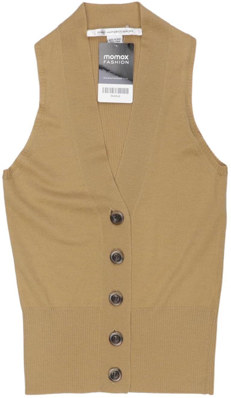 Diane VON Furstenberg Damen Weste, Beige, Gr. S, Merino - Second Hand
