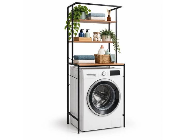 Relaxdays Étagère lave-linge, 3 tablettes