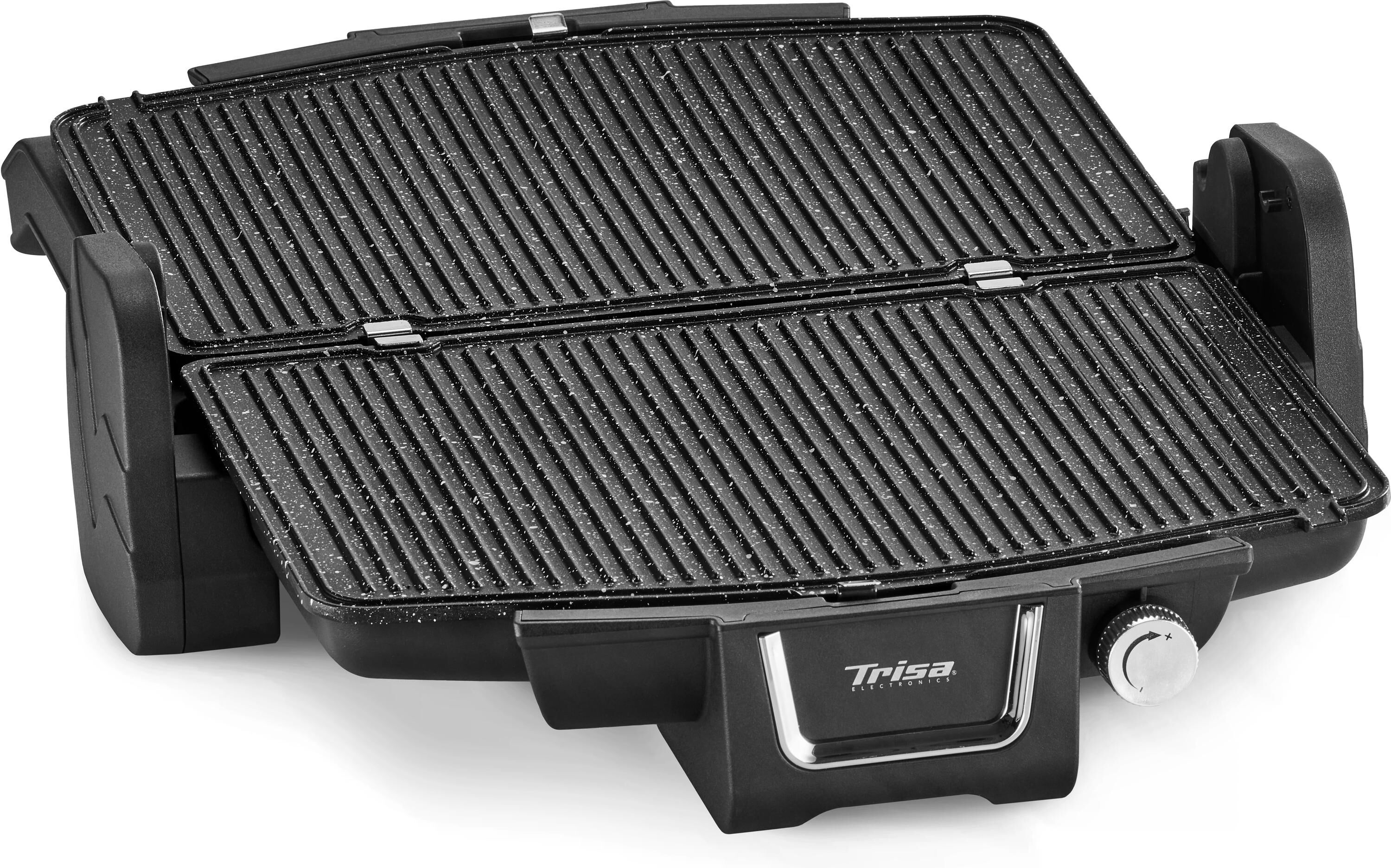 Kontaktgrill TRISA "Roast Buddy 1800 W", schwarz, B:40,5cm H:14,5cm T:31cm, Kontaktgrill_Standgrill_Tischgrill_Teppanyakigrill, Kontaktgrill schwarz Einheitsgröße
