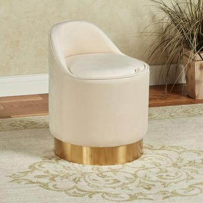 Lumisource Natalia Upholstered Vanity Chair , Cream