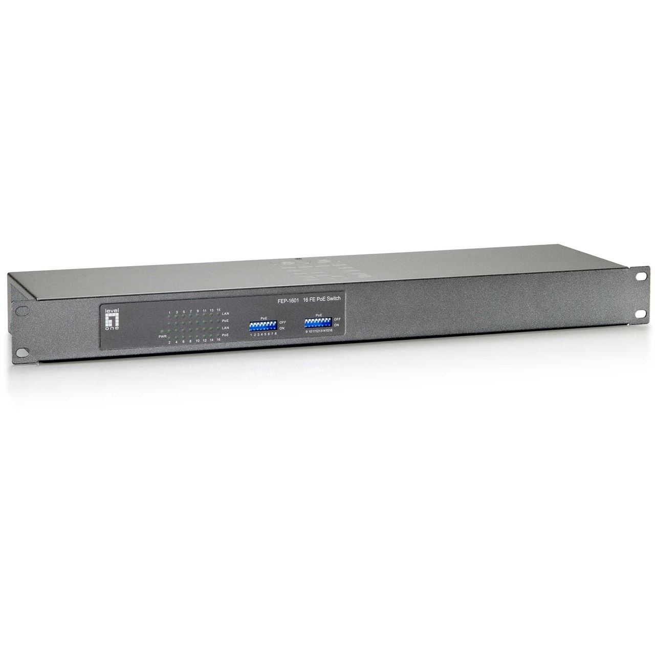 LevelOne Switch 16x FE PoE 120 W