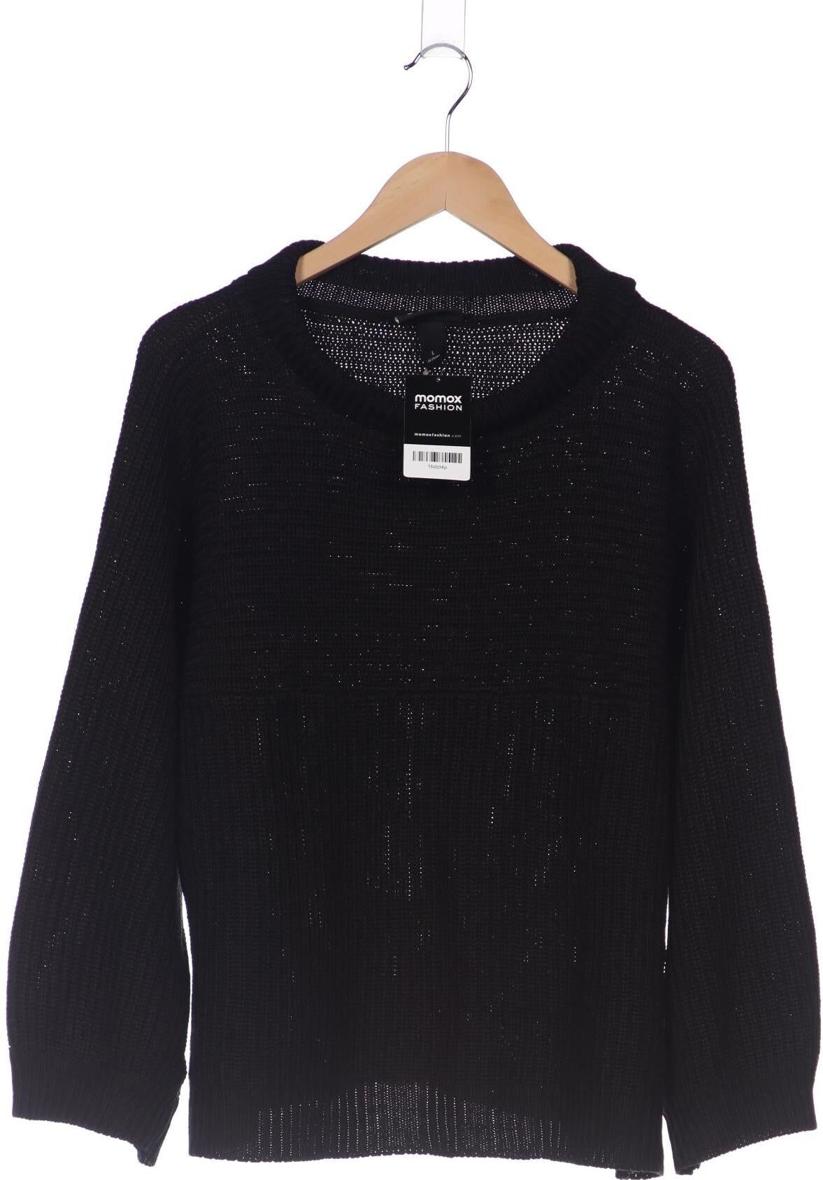 Monki Damen Pullover, Schwarz, Gr. L, Synthetik - Second Hand