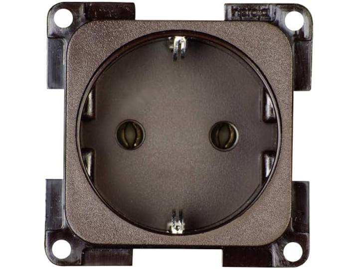 Inprojal elektrosysteme Inzet geaard stopcontact bruin 102563