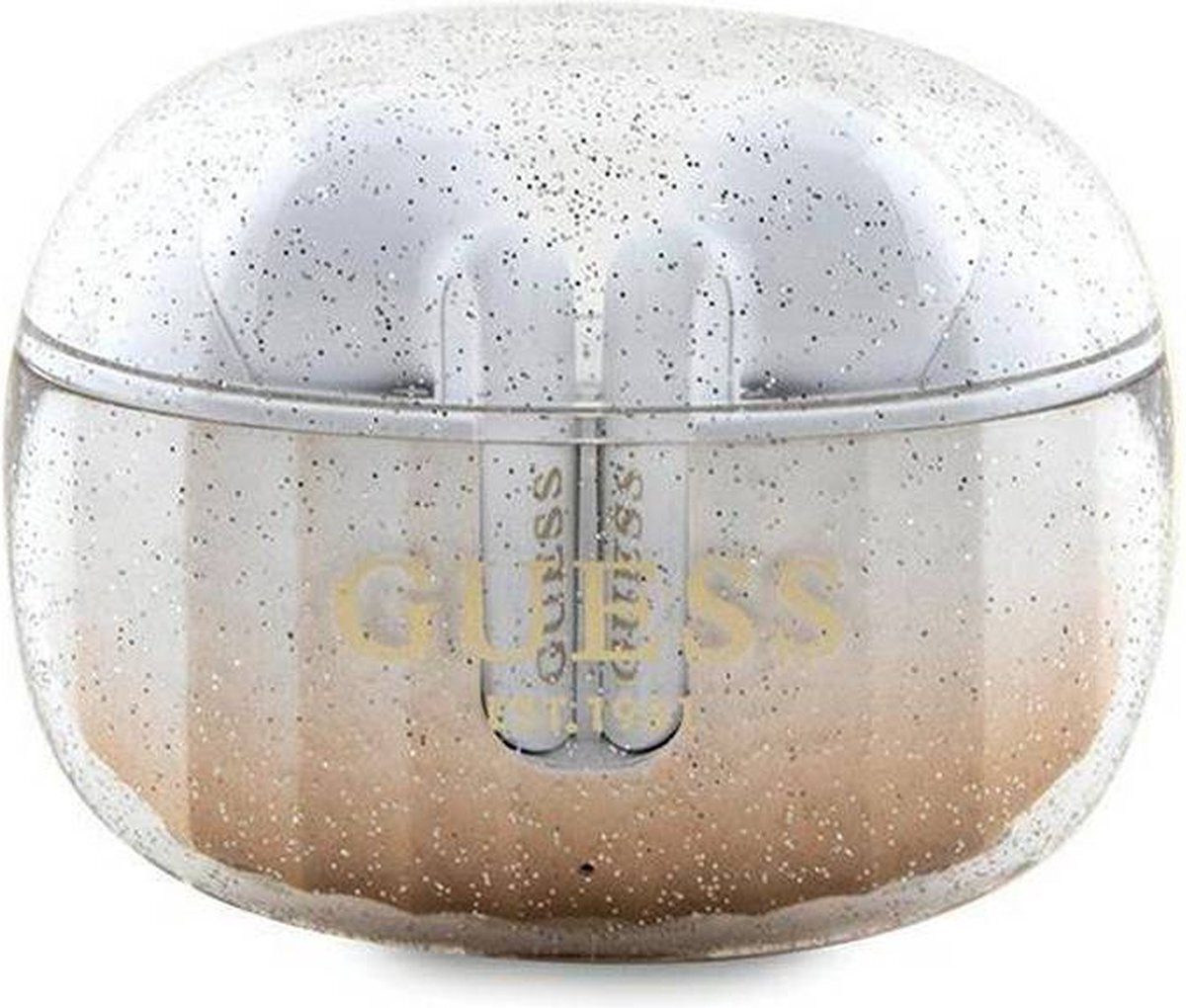 Guess Glitter Gradient TWS Bluetooth-oordopjes met oplaadstation - Goud