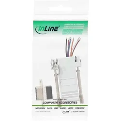 INLINE Adapter, 9pol Sub D Buchse an RJ45 Buchse, metallisiert