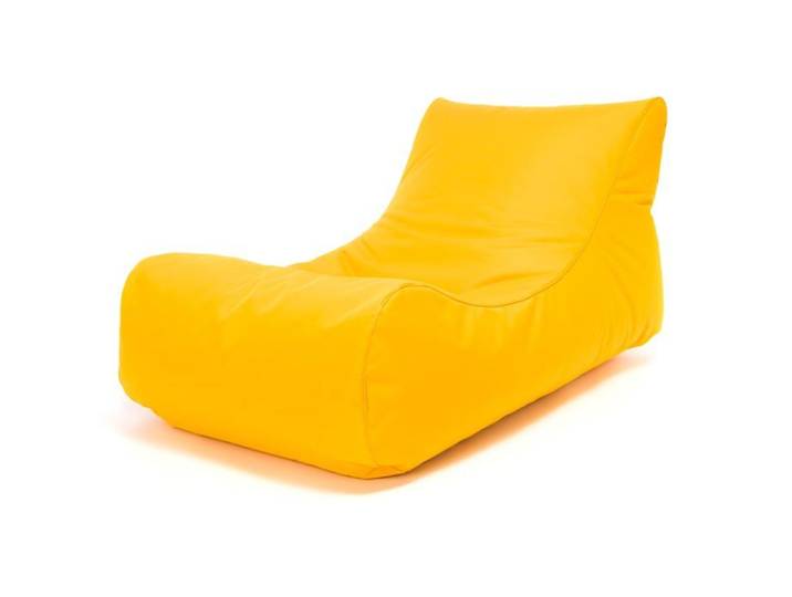 Master Polyester Canapé Pouf Outdoor Pouf Fauteuil Relax Salon 115x65x60cm Jaune - Ecopuf