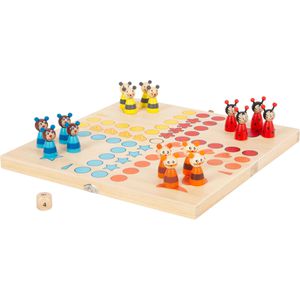 small-foot Brettspiel 7358, Ludo Tiere, ab 4 Jahre, in Holzkassette, 2-4 Spieler