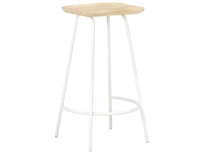 GPUTYGHN Barhocker 4 STK. Massivholz Mangoholz Gebleicht Massives Mangoholz, integrierte Fußstützen, gebleichte Oberfläche, max. 110 kg pro Sitzplatz, für Küche und Esszimmer