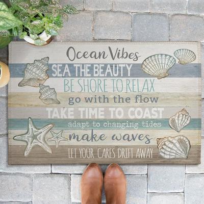Laural Home Ocean Vibes Outdoor Door Mat