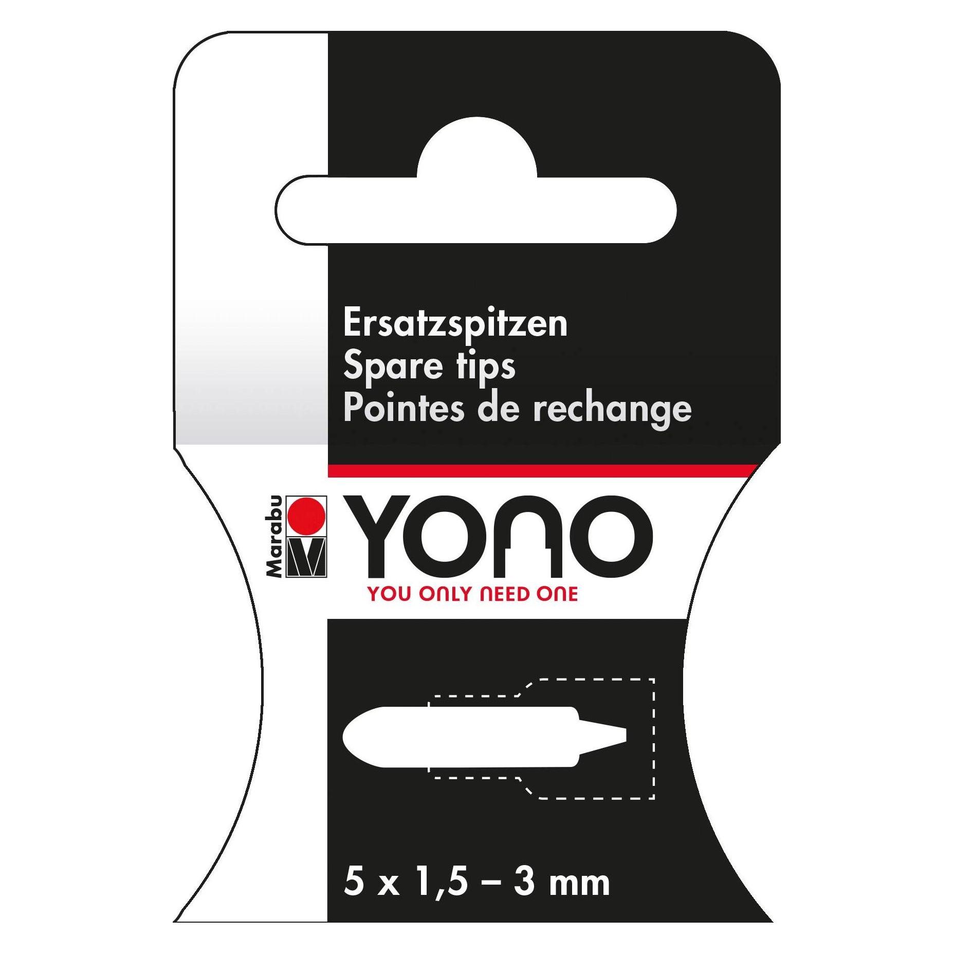 Marabu Acrylmarker Ersatzspitze für YONO 1.5 - 3 mm (5x) (1240000004006)