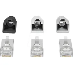N CCBW89380GY - RJ45-Stecker, FTP Cat.6a, 10 Stück