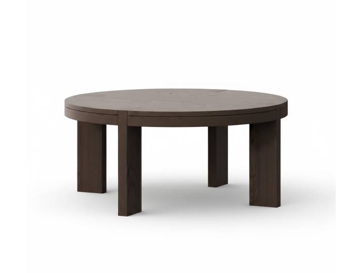 Xlmoebel Stehtisch Runder Massivholz Tisch in Dunkelbraun – Modernes Design, Made in Europa