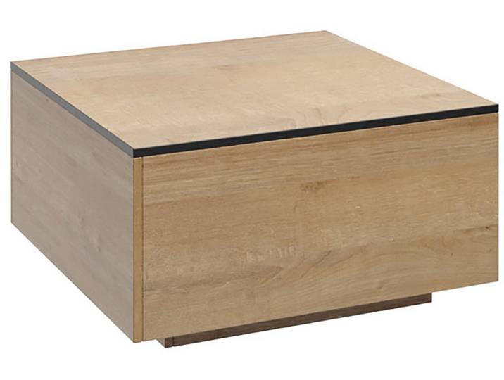 Feldmann-Wohnen Couchtisch Frida, 80x80cm Eiche Riviera / schwarz