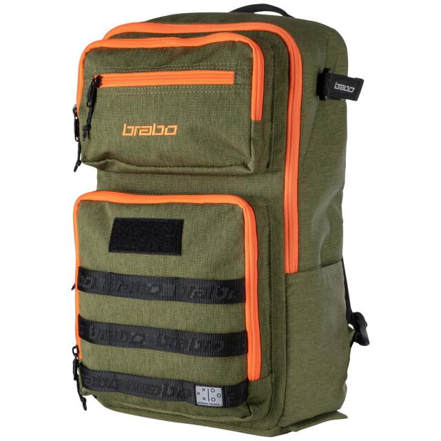Brabo backpack traditional d. gn/orange hockey rugzak -