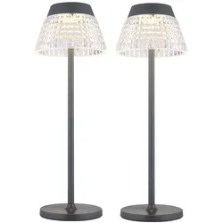 2x LED Tischlampe Tischleuchte Esszimmerlampe Touchdimmer Anthrazit H 38 cm