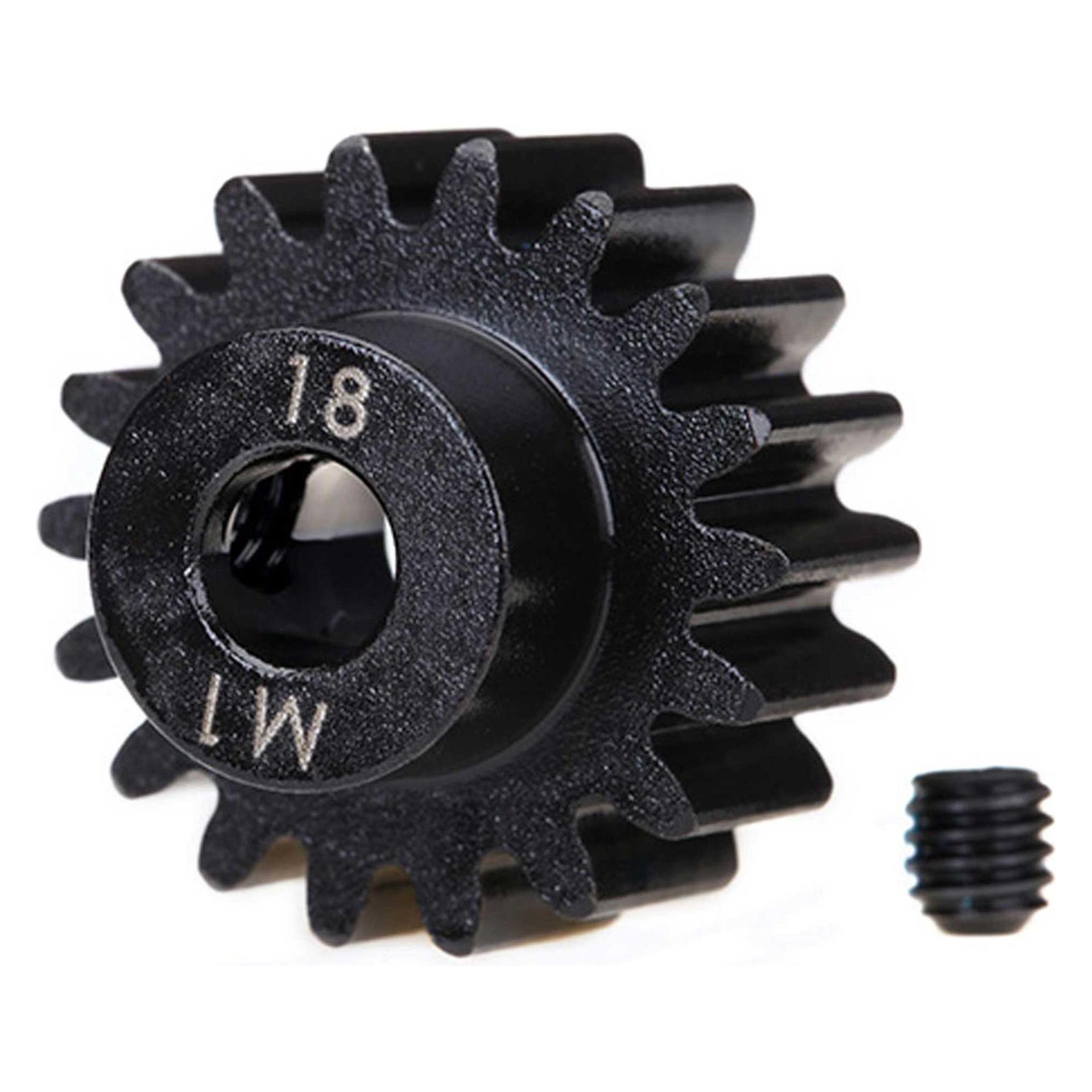 Hoeco Zahnrad, 18-T Ritzel (1.0 Modul) 5mm Welle extra-hart (TRX6491R)