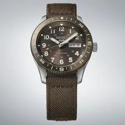 Seiko 5 Sports Field series 41mm, Nylonband, Automatik, Braun Herrenuhr HDB009K1
