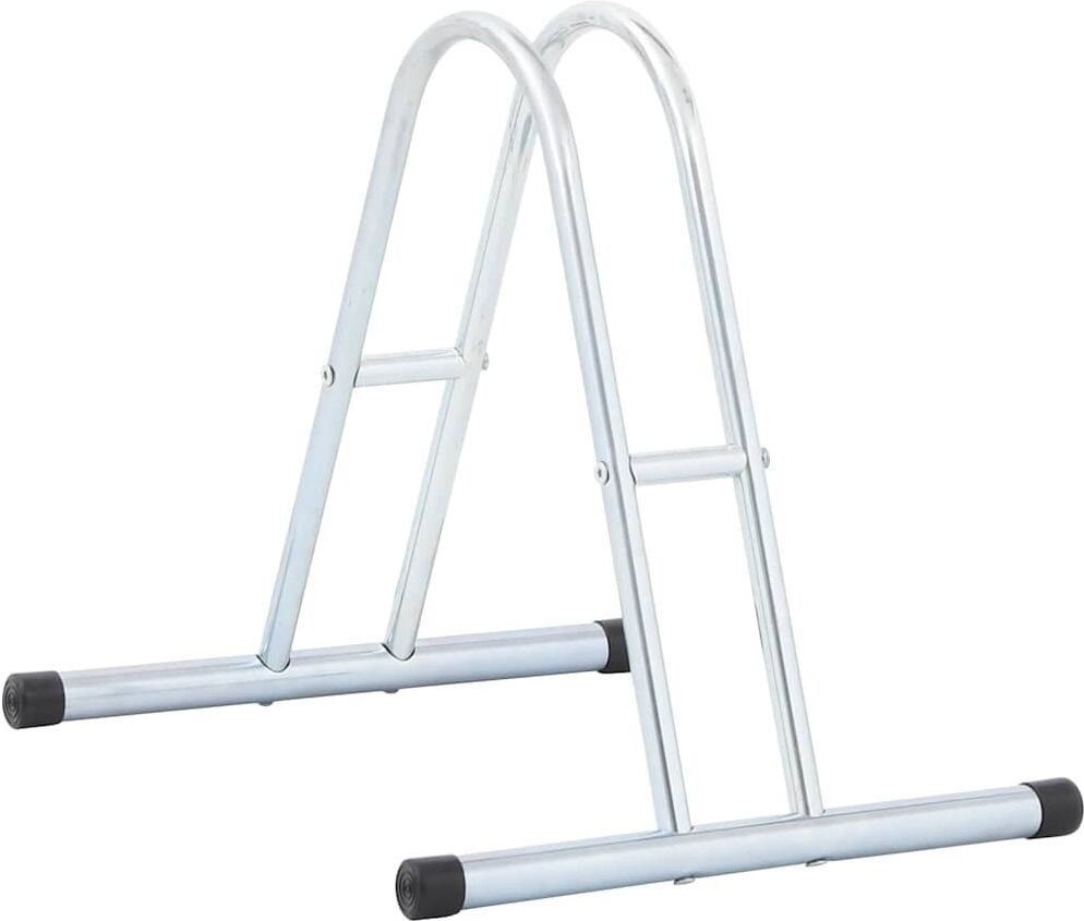 vidaXL Support de vélo au sol autoportant pour 1 vélo acier galvanisé