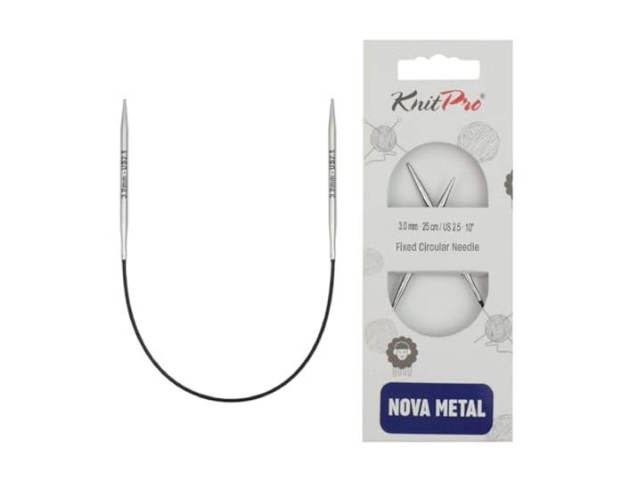 Knitpro - Knitpro nova metaal (25 cm, 3,00) Rondbreinaalden - 1 Stuk