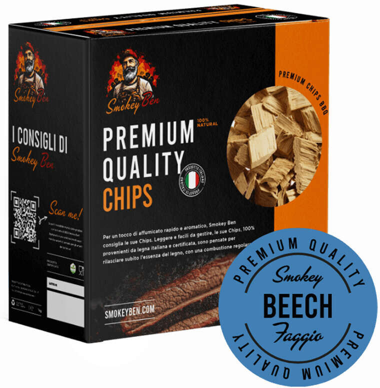Smokey Ben Chips di Faggio per affumicatura (750 gr)