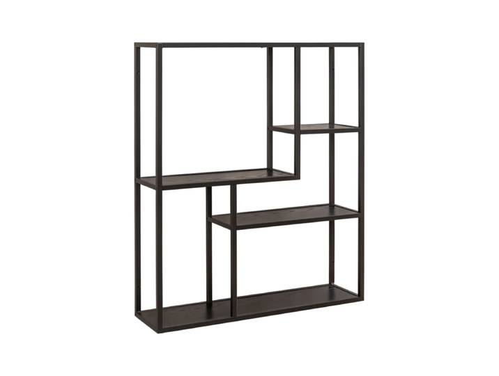 Design Wandregal „Slim line“ Esche Schwarz 75 x 91 cm Invicta Interiors