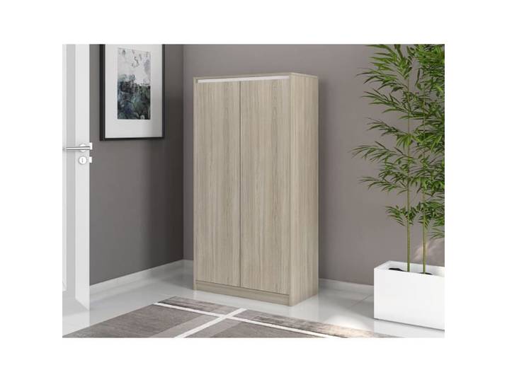 Armoire Haute - Venprodin - Nevada - 2 Portes - Blanc