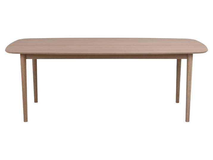Esstisch ACTONA GROUP Aston , weiß (weiß pigmentiert eiche furnier), B:210cm H:75cm T:100cm, Tische, Esstisch, Tischplatte aus geöltem Eichenfurnier, Massivholzgestell, B: 210 cm