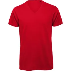B&C Herren V-Ausschnitt T-Shirt Inspire V TM044 red XL
