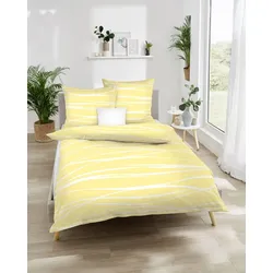 kaeppel Bettwäsche Satin Motion Colours gelb 135x200 cm + 80x80 cm