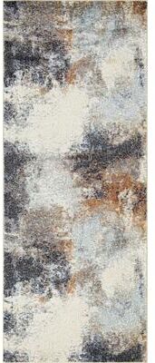 MDA Rugs Olympia Collection Blue and Beige Abstract Design Area Rug
